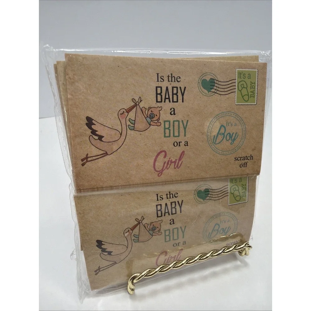 50 Baby Gender Reveal Party Scratch Off Card